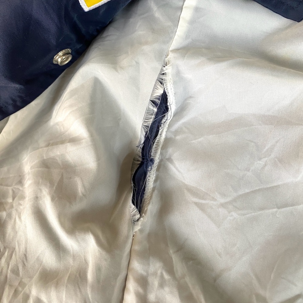 Adidas Men’s Michigan Wolverine Vintage Blue Yellow SZ 14/16 College Y2K Jacket - Picture 14 of 14